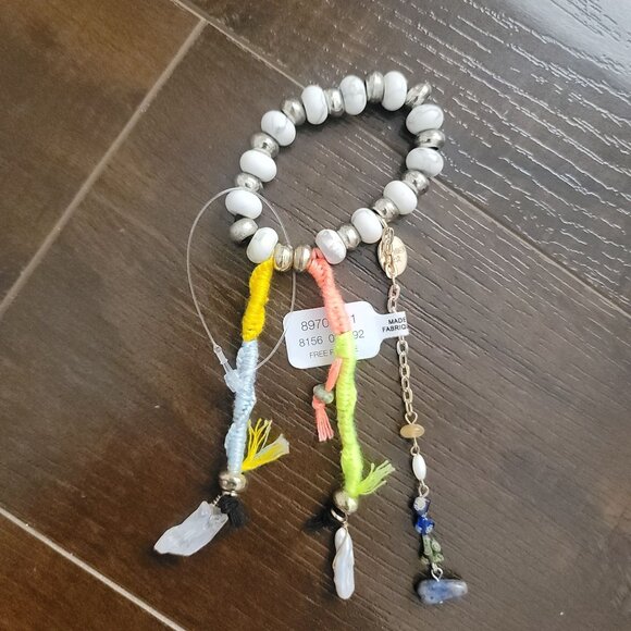 Free People x Ariana Ost Dripping In Sun Hair Tie Bracelet Crystal Boho Hippie - Picture 3 of 3